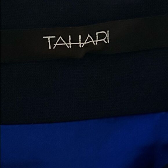 Tahari Navy Blue Lined Midi Dress Size 6 - Picture 7 of 11